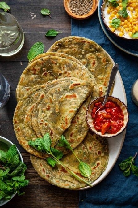 Pudina Mint Paratha.
