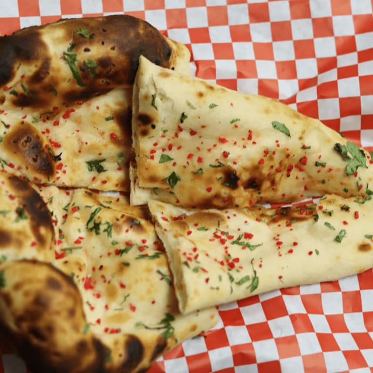 Delicious Garlic Naan and Indian Cuisine
